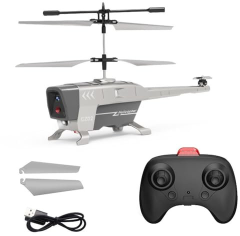 Hxhsgmeh Rc Helicopter 3.5Ch Remote Control Plane 2.4G Hovering Obstacle Avoidance Airplane Aircraft Flying Toy for Kids Easy Install -Gray