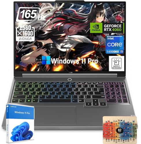 Lenovo Legion 5i 16 Gaming Laptop - 16 Inch WQXGA 165Hz, Intel i9-14900HX(Up to 5.80 GHz), 32GB DDR5, 1TB SSD, GeForce RTX 4060, Backlit KB, Wi-Fi 6E, Windows 11 Pro, w/cefesfy Accessories