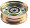756-04224 Poulie de renvoi plate de rechange pour tondeuse à gazon 756-0981A modèles de tracteur extérieur Poulie de renvoi en métal 8,9 cm de diamètre