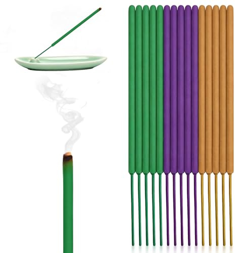 Premium Räucherstäbchen, 15 Stück Große Incense Sticks mit Citronella, Lavendel, Salbei für den Gebrauch im Wohnzimmer, auf der Terrasse, Camping, für Meditation, Raumreinigung, Entspannung