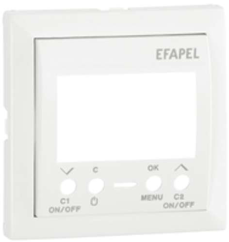 Efapel logus 90 - Tapa interruptor horario digital 2 circuito logus perla