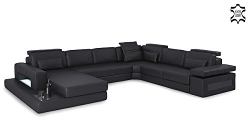 Bullhoff by Giovanni Capellini LEDERCOUCH u Form schwarz Ledersofa Augsburg