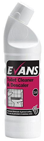 Evans Vanodine Toilet Cleaner & Descaler, 1 L Angle Neck Bottle, Pack of 12