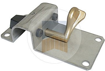 Sabot en Inox avec basculeur Cupro-aluminium et butée en caoutchouc. - Réglage (mm) : 66 à 87, Hauteur (mm) : 40