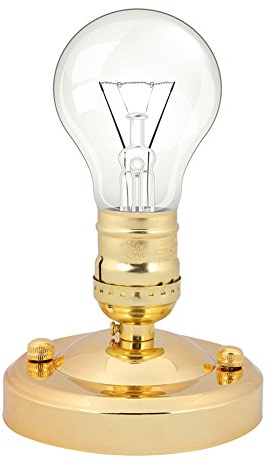 Fdit E27 Sockel Adapter E26 / E27 Vintage Industrie Decke/Wandleuchte Basis Fassung Deckenfassung Halter Pendelleuchte Lampe Schraube Buchse Lampenfassung Adapter DIY Lampenzubehör(gold)