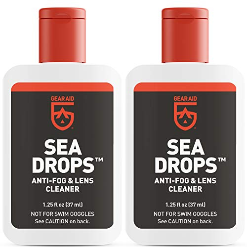Gear Aid Sea Drops Anti-Fog and Cleaner for Dive and Snorkel Masks, 1.25 fl oz