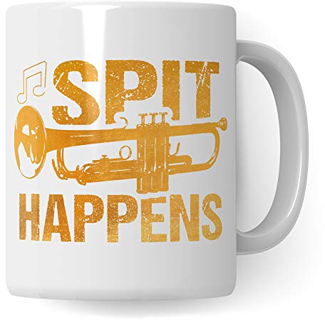 Pagma Druck Tasse Trompete, Trompeter Musiker Geschenke, Trompete Geschenkidee für Trompetenspieler, Instrument Musik Blechbläser Blasorchester, Deko Kaffeetasse