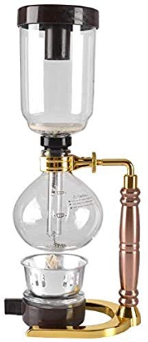 CLQ Japanische Art Siphon Kaffeemaschine Tee Siphon Topf Vakuum Kaffeemaschine Glas Typ Kaffeemaschine Filter 3 Goldbecher