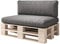 sunnypillow Palettenkissen mit abnehmbarem Bezug Palettenauflage Palettenpolster Palettensofa Sitzkissen Rückenlehne Indoor/Outdoor 2er Set 120 x 80 Anthrazit