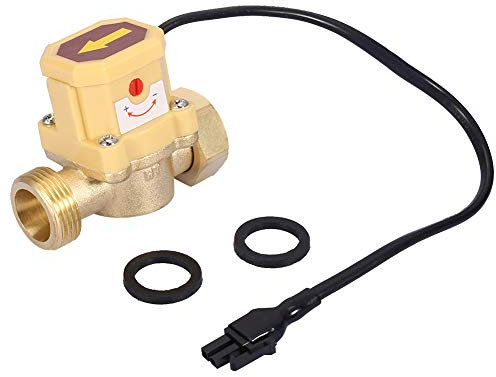 Water Flow Switch, Flow Control Switch, G3/4-G3/4 Thread Water Pump Adjustable Flow Sensor Pressure Automatic Control Switch 220V