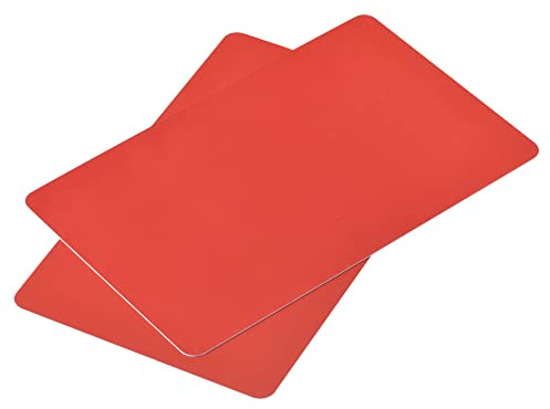 sourcing map 50 Stück Leere PVC Karten Rot Plastikkarte 15mil | für Ausweisdrucker, Grafische Qualität