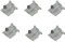 ECI ELETTROFORNITURE 6PZ BLOCCHETTO PULSANTE INTERNO DI RICAMBIO ORIGINALE PER PULSANTIERE URMET 4807/7