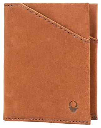 DONBOLSO Herren Leder Slim Wallet mit Münzfach - Herren Front Pocket Wallet - Minimalistische Brieftasche RFID-Blockierung Karteninhaber - Leder Bifold Slim Wallet für Männer mit schönen Geschenk-Box