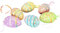 FeiliandaJJ 6 Stück Ostereier Deko, Ostern Eier Ornament, Buntes Schaum Ostereier Dekor, Ostereier zum Aufhängen für Osterbaum, Zuhause, Schule, Büro, Party, Osterdekoration (Multicolor, 4x6cm)
