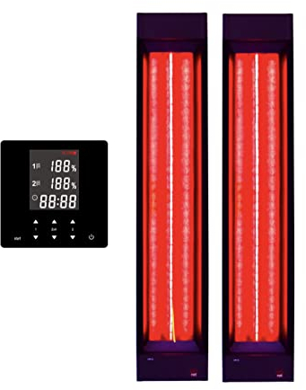 2x Infrarotstrahler InfraROTmed 500W + Steuerung, Tiefenwärme Vollspektrumstrahler für Sauna und Infrarotkabine, zum Nachrüsten oder Selberbauen