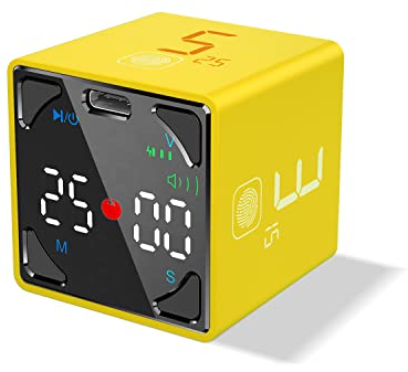 Temporizador, Temporizador Digital magnético, Temporizador de Cocina para cocinar con Silencio, vibración y alertas de Sonido, Temporizador de Tomate para TDAH, Oficina, Actividades, niños, Cocina