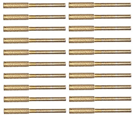 20Pcs Diamant Kettensägenschärfer, Chainsaw Sharpener Kettensäge Schärfgerät Kettenschleifer Schleifstein für Kettensägen zum Schärfen und Schleifen (5,5 mm)
