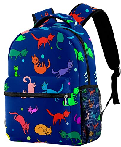 Eslifey Cartoon Space Rockets Alien Leichter Schulrucksack Klassischer Reiserucksack für Damen Teenager, Farbe 2