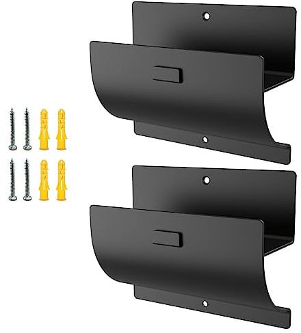 Juformin Heavy-Duty Ladder Hanger-Wall Mount Ladder Hooks for Ladder Storage-Wheelbarrow Hangers for Garage Wall-2 Pack