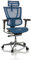 hjh OFFICE Bürostuhl ergonomisch ERGOHUMAN Slim GEN2 Originales Design, 24h Einsatz, Drehstuhl mit Flexibler Lordosenstütze, Netz Blau