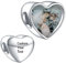 LaMenars Personalized Photo Charms Hinzufügen Gravuren Perlen Sterling Silber Anpassen Bild Herz für Frauen Armbänder und Halsketten Geschenke für Mädchen