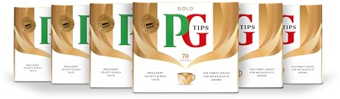 PG Tips Gold | Black Tea Bags Bulk | Indulgent, Velvety & Rich Black Tea | Perfect Flavour Release | 6 Packs | 420 Plant Based Biodegradable Teabags