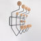 avjera Praktische Garderobe, Klassische Hang It All Garderobe, Mid-Century Pop Wood Ball Metall Garderobe, Minimalistische Garderobe, Massive Walnussholzkugeln Holz, Moderne Wandmontage,6