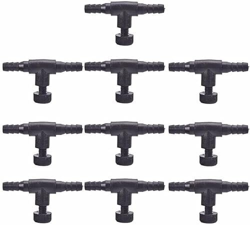 10Pcs Fish Tank Air Line Flow Control Regulator Valve Aquarium Airline Regulator Air Line Tube Air Pump Tee Connectorblack Attractive Design
