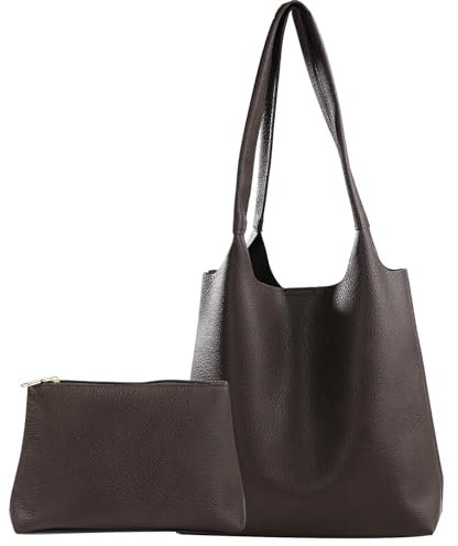 Schulter-Hobo-Taschen für Damen, lässige Geldbörsen und Handtaschen, Braun