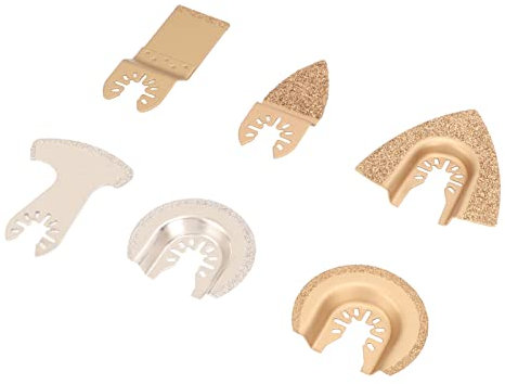 6PCS Oscillating Saw Blade Set Cemented Carbide Multi Tool Blade Saw Blades Oscillating Tool Quick Release Multi Tool Blade for Ceramics