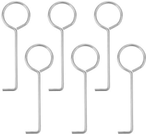 6 Stück Abfluss Schlüssel Hebehaken,Bodenablauf Haken Demontage Schlüssel Haken Edelstahl Silberfarben Abflussrost Abzieher für Küche, Badezimmer, Abflussgitter