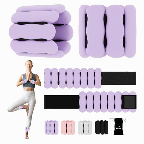 2 PCS Poids Cheville Réglable Poids de Poignet Poids pour Cheville Chaque 0,5 kg Poids Poignets pour Perte de Poids Exercice Marche Jogging Yoga Pilates Bracelet de Poids, Violet