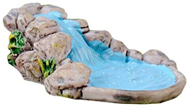 Micro paysage, mini piscine micro-aménagement paysager décoration bricolage miniature pour jardin de fées décor de la maison de poupée d'ornements artisanaux, piscine en résine, micro paysage