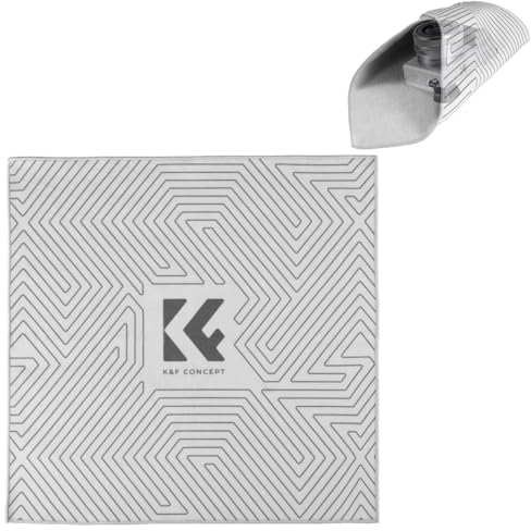 K&F Concept Lens Camera Protective Wrap, Anti-Scratch Lens Protector, Magic Self-Adhesive Cloth Camera Wrap for DSLR/Accessories (Grey, 13.7 x 13.7 inch)