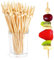 100Stk Spieße Fingerfood, Cocktail Deko Holzspieße, Cocktailspieße, Spiesse für Snacks Fingerfood, Partyspieße, Bowle Piekser, Obstspieße, Spieße Fingerfood Kinder, Fingerfood zubehör(12cm)