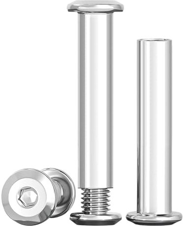 Drenky 10 Piezas Tornillos De Conexión M8 Tornillos De Manguito Acero Inoxidable A2 V2A (10 x Tornillos, 10 x Tuercas Cilíndricas) M8x35mm Conector Para Muebles, Armarios