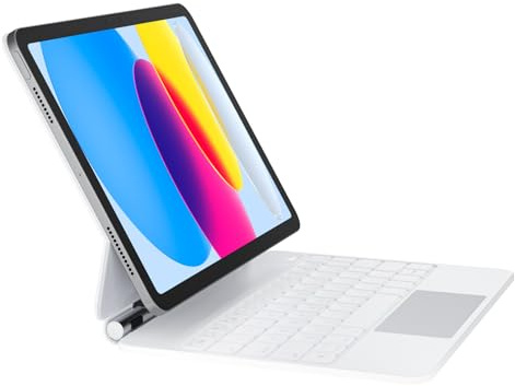 DVWDVW Custodia per tastiera per iPad 10a generazione 2022 Magic Style Folio Custodia magnetica con trackpad multi-touch compatibile con iPad 10a generazione 11,9 pollici, 7 colori retroilluminati con