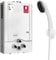 Scaldacqua a Gas, scaldabagno a gas propano GPL 6L con kit doccia, con modalità inverno ed estate, scaldabagno istantaneo senza serbatoio 16kw, per casa ed esterno (B)