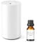 LOXIM Wasserloser Aroma Diffuser Kabellos mit Pfefferminz Ätherisches öle, Auto duft innenraum mit Akku, 3 Kaltnebel, 3 Timer 1/2/3H, Aromatherapie Diffusor für Auto, Büro, Schlafzimmer, Reisen (Weiß)