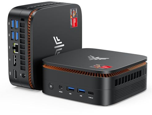 KAMRUI Hyper H1 Mini Gaming PC, AMD Ryzen 7 6800H, 16GB DDR5 4800MHz 512GB M.2 NVMe PCIe3.0x4 SSD Mini PC(8C/16T,up to 4.7GHz),16MB L3 Smart Cache,Triple 4K Display/WiFi6/BT5.2/Mini Desktop Computers