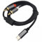 BaotyJie Cavo 2X a RCA Cavo USB C Aux Cavo AUX Cavo Ausiliario RCA Cavo Sdoppiatore a Y per Altoparlanti TV Smartphone Apparecchiature Audio Professionali
