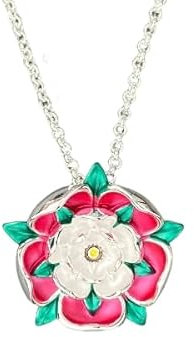 Silver Plated Tudor Rose Pendant