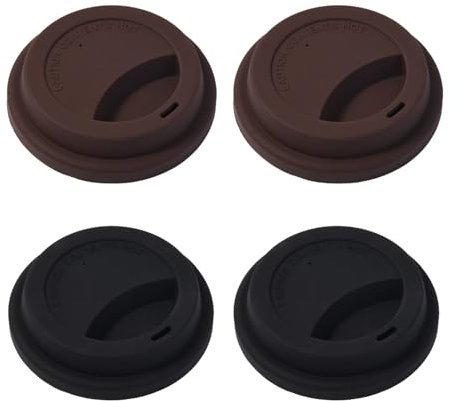 OAOSDH 4 Pièces Couvercle en Tasse en Silicone, Couvercle en Tasse À Poussière, Couvercle De Tasse Réutilisable, Couvercle De Tasse Durable, Accessoires De Tasse.