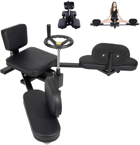Beinspreizer, Beinstrecker Maschine mit Verstellbarer Lehne und Polstern, 180° Spagattrainer für Optimales Training und Dehnung der Adduktoren, bis zu 100kg