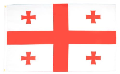 AZ FLAG 5er-Set Flaggen Georgien 90x60 cm Polyester 100D 2 Ösen