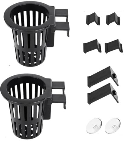 Kissmii Lot de 2 supports pour plantes d'aquarium avec clips, adaptés pour la plantation de bassins à poissons.