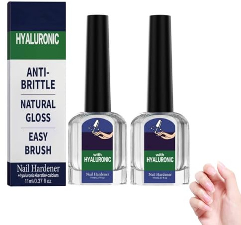 Hyaluronsäure-Nagelpflege Mit Vitamin E &Jojobaöl,Hyaluronic acid Nail Hardener,Nagelpflege Und Nagellack,Intensive Feuchtigkeitsbehandlung Für Hydratisierte,Starke Nägel,Reduziert Brüchige Nägel (2)