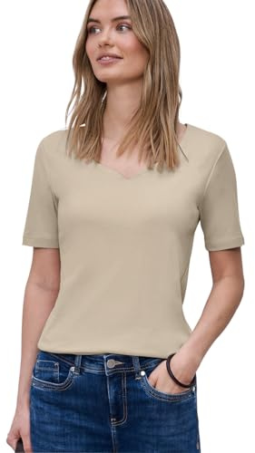 Damen Basic T-Shirt mit Herzausschnitt