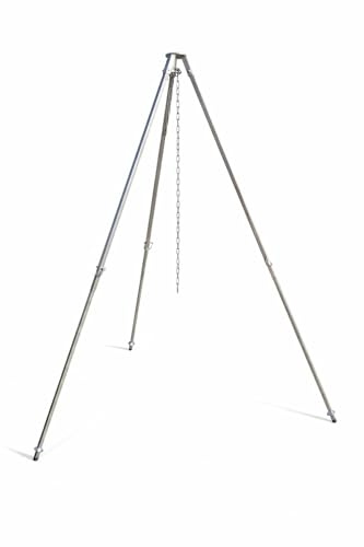 Grilltante XXL Dreibein-Grill, Höhe 200cm, Höhenverstellbar, für Schwenkgrill und Feuerstellen, Freistehend