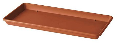 DEROMA 9b610sz – Plat rectangulaire en Plastique, 73 x 33 x 4.7 cm, Couleur Marron